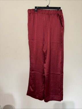 Adyson Parker Wide-Leg Pants in cranberry